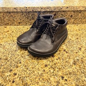 Birkenstock Brown Leather Ankle Boots Lace Up High Top Walking Shoes 39 US 8